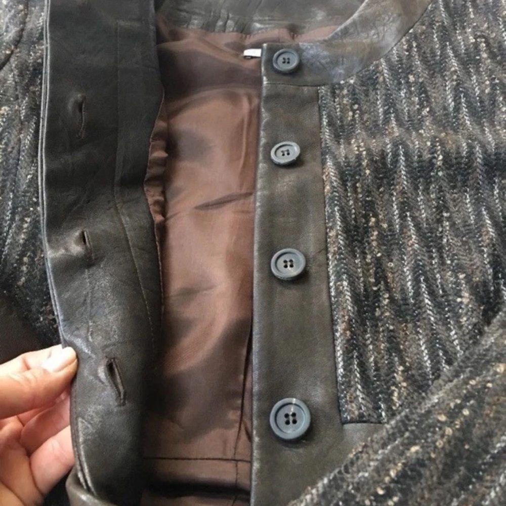 Bill Blass Charcoal and Black Women's Blazer - Picture 3 of 10